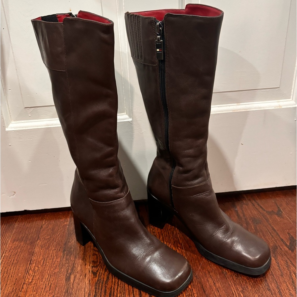 Tommy Hilfiger brown heeled boots - Picture 5 of 9